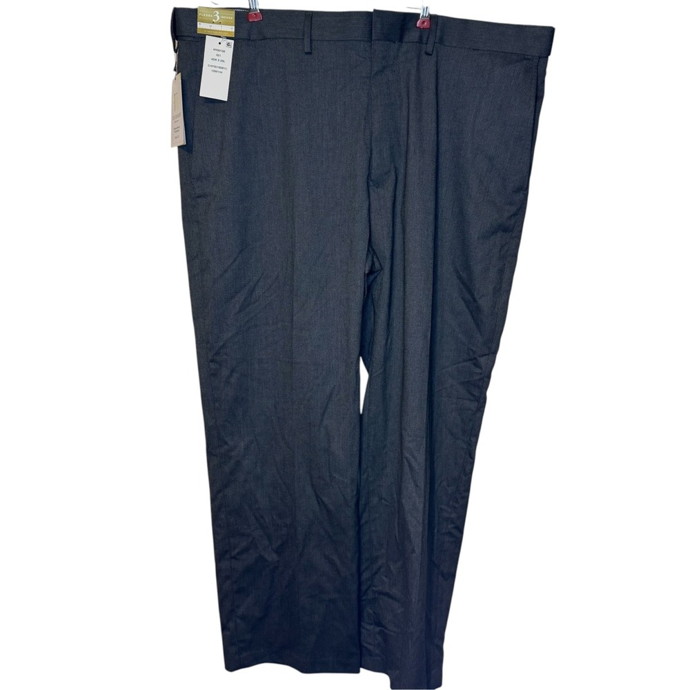 Haggar Mens Suit Pants Joe Classic Fit JMH Stretch Diamond Weave Gray 42X29 NWT